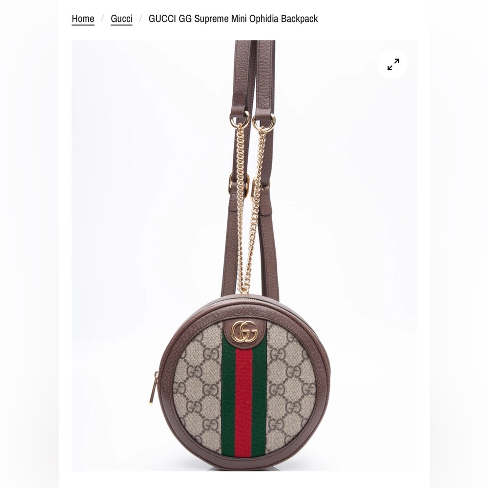 Gucci supreme mini Ophidia backpack like new.
